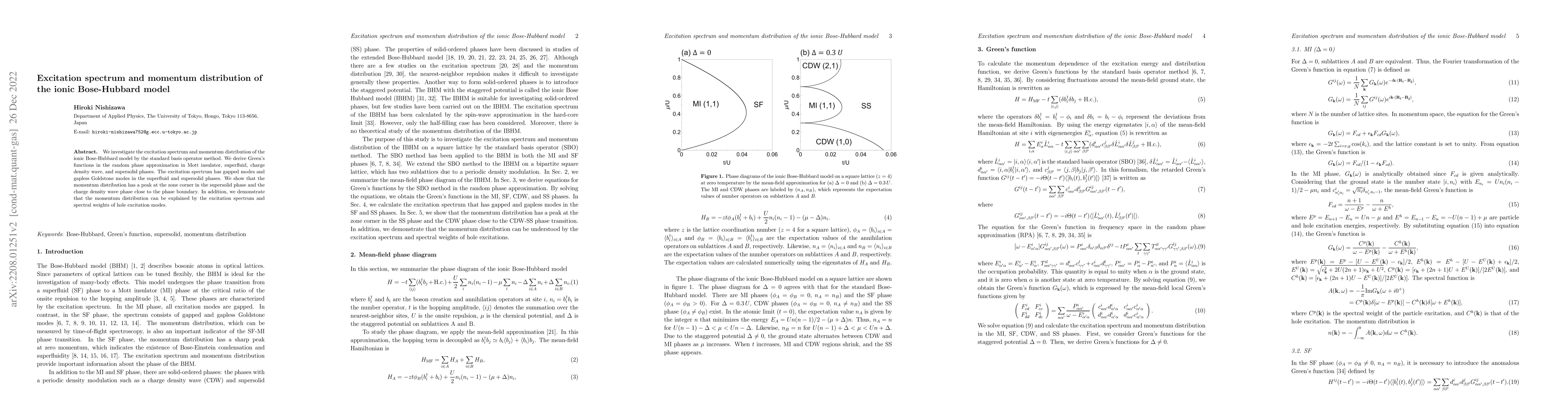 Thumbnail for Excitation spectrum and momentum distribution of the ionic Bose-Hubbard
  model