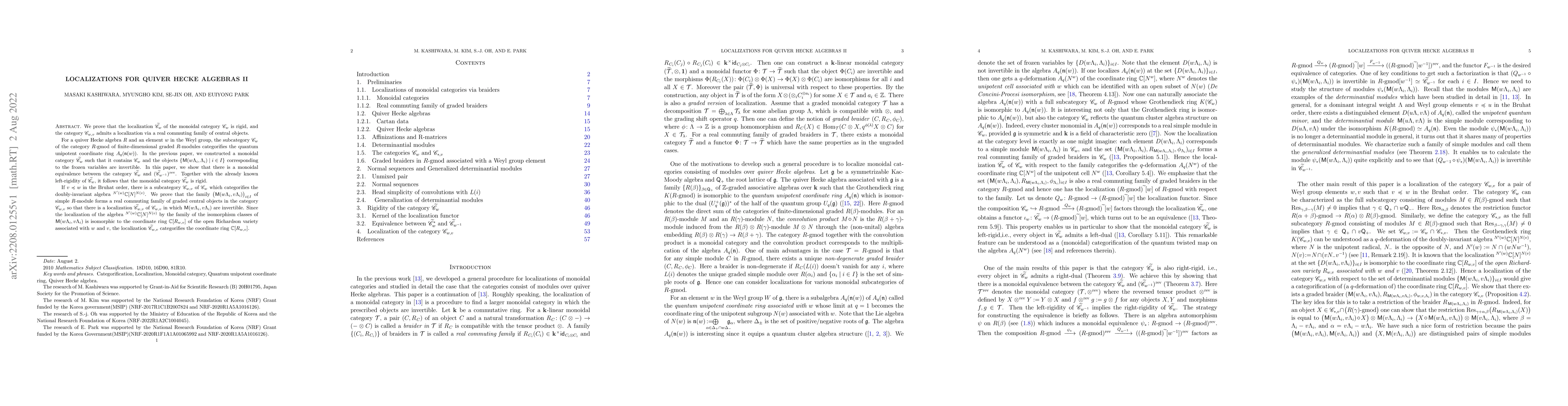 Thumbnail for Localizations for quiver Hecke algebras II