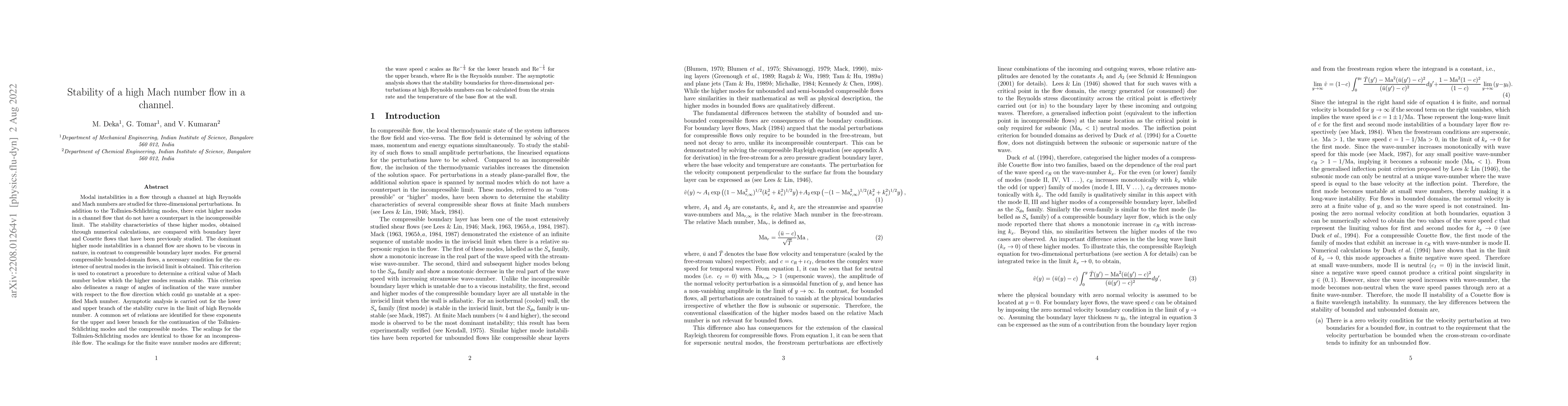 Thumbnail for Stability of a high Mach number flow in a channel