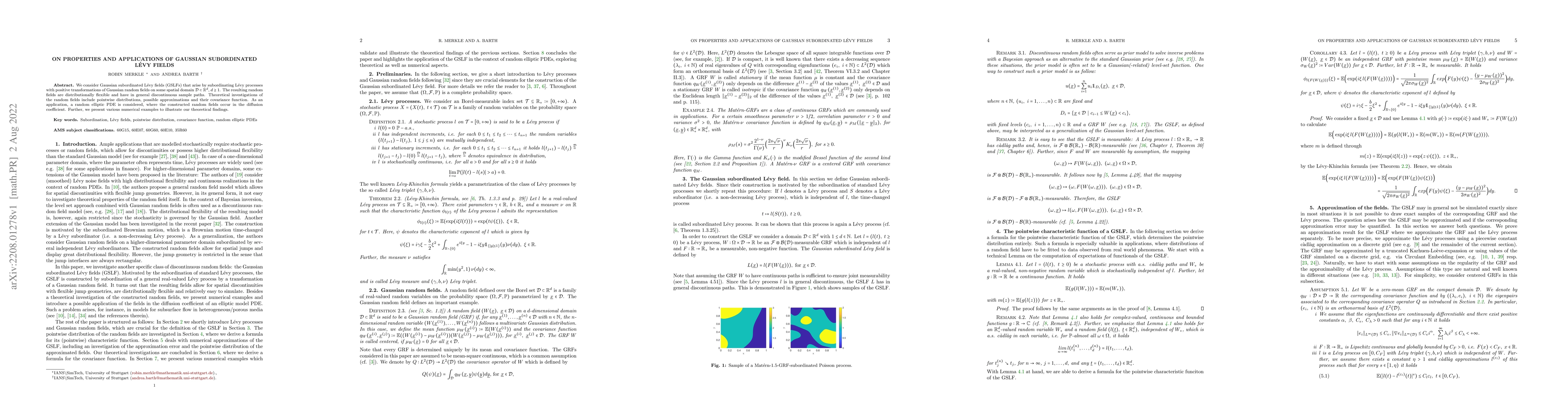 Thumbnail for On properties and applications of Gaussian subordinated L\'evy fields
