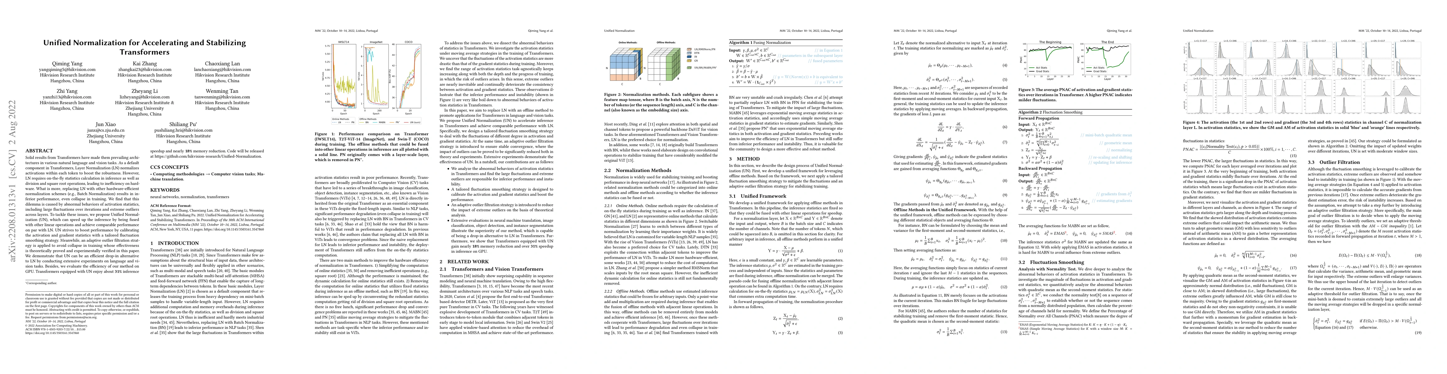 Thumbnail for Unified Normalization for Accelerating and Stabilizing Transformers