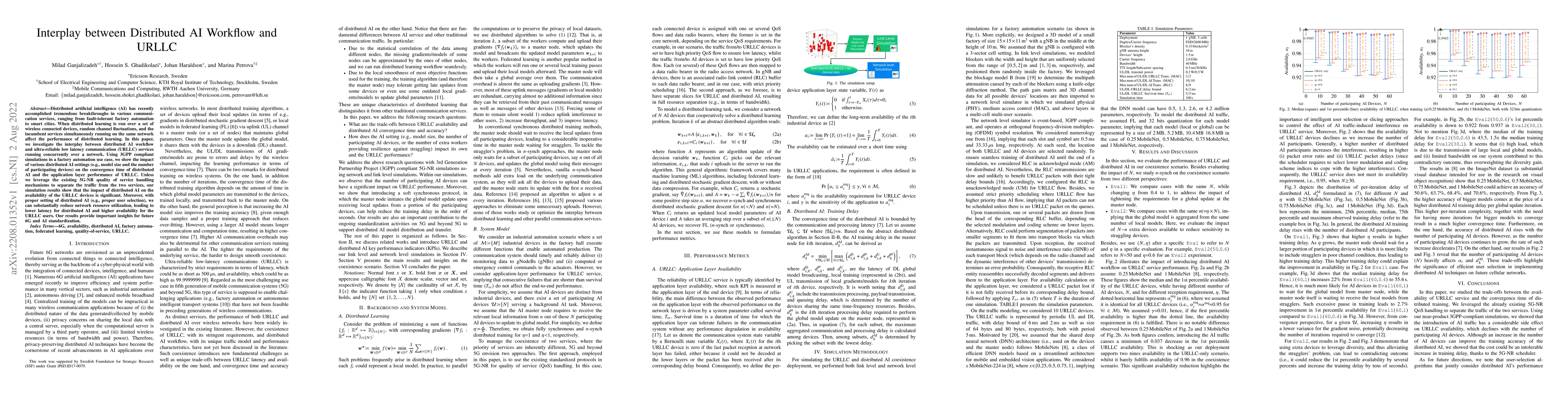 Thumbnail for Interplay between Distributed AI Workflow and URLLC