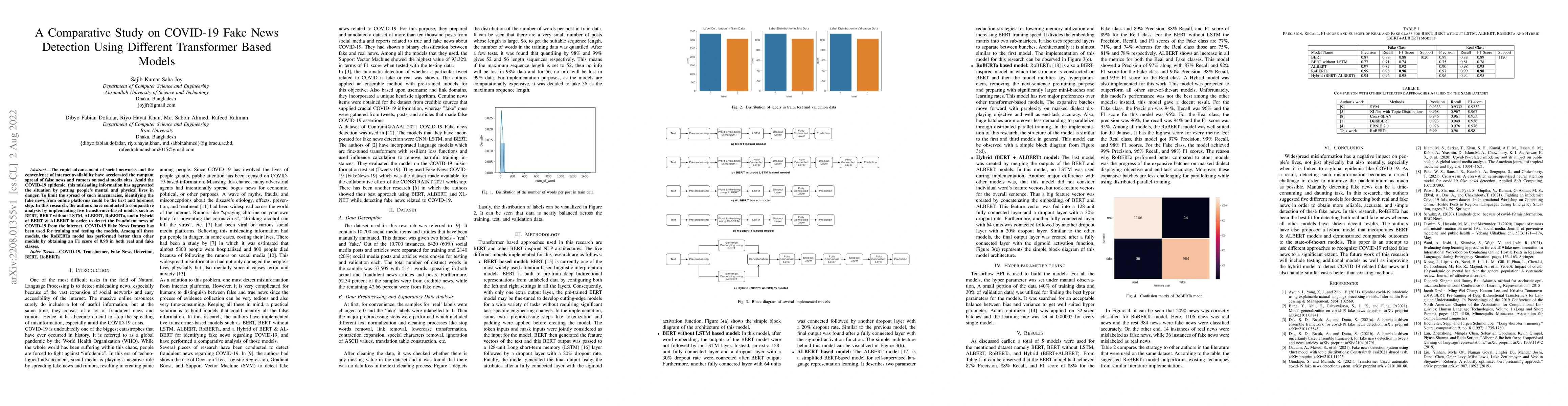 Thumbnail for A Comparative Study on COVID-19 Fake News Detection Using Different
  Transformer Based Models