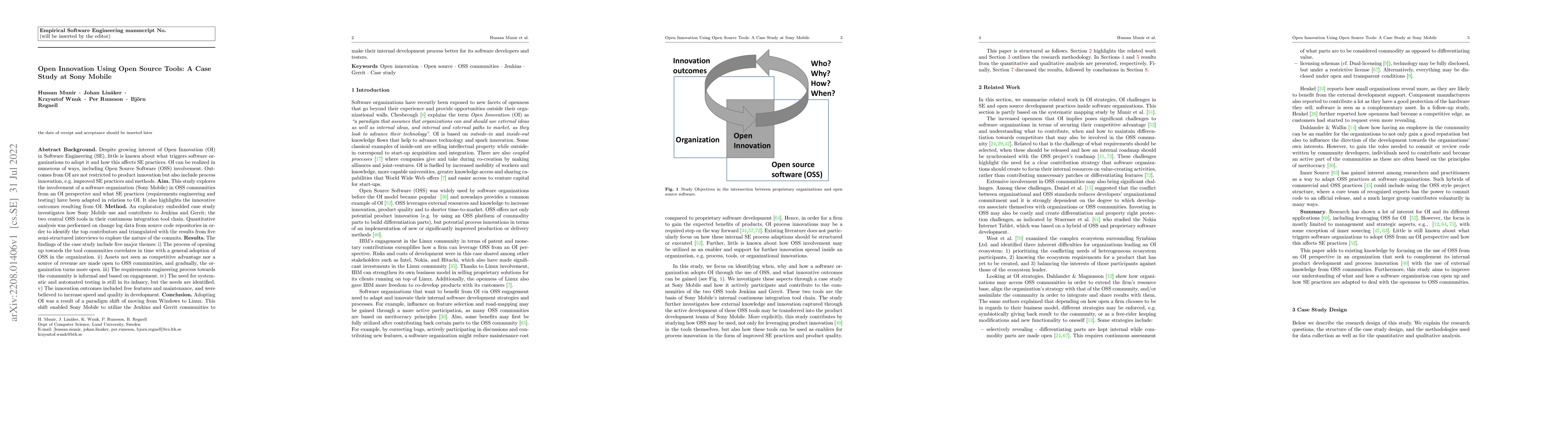Thumbnail for Open innovation using open source tools: a case study at Sony Mobile