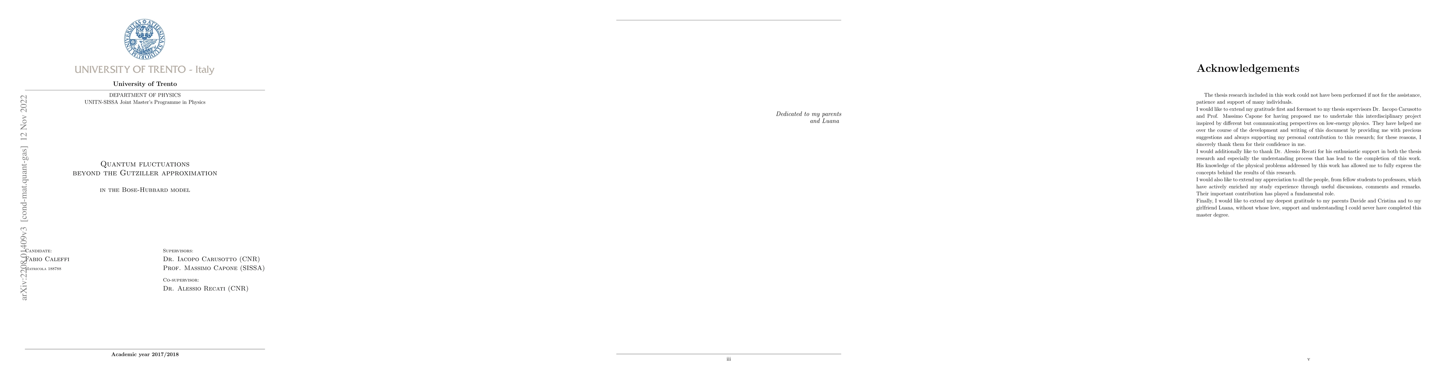 Thumbnail for Quantum fluctuations beyond the Gutzwiller approximation in the
  Bose-Hubbard model
