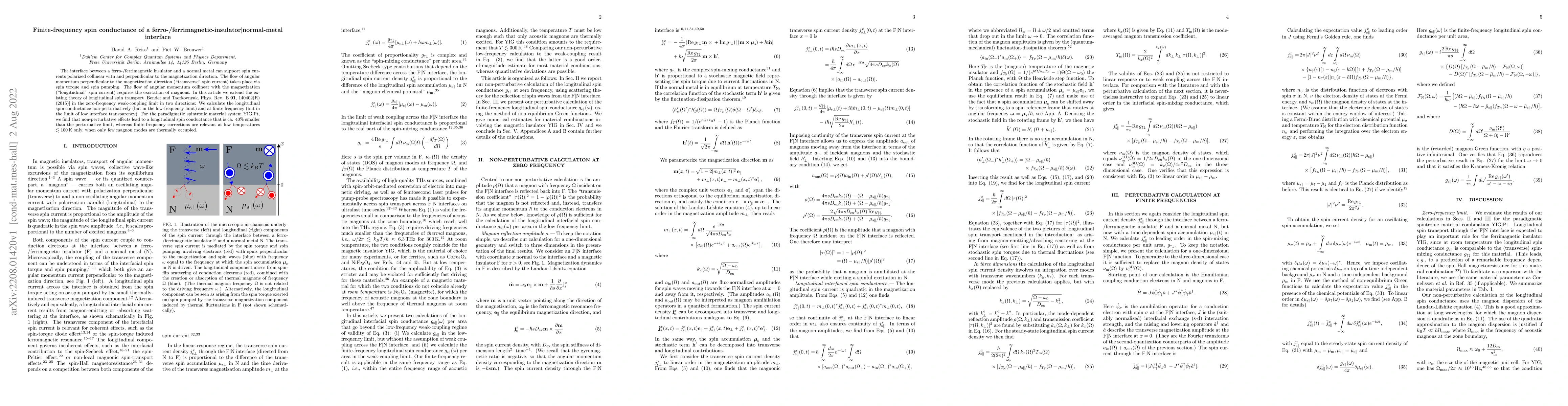Thumbnail for Finite-frequency spin conductance of a
  ferro-/ferrimagnetic-insulator|normal-metal interface
