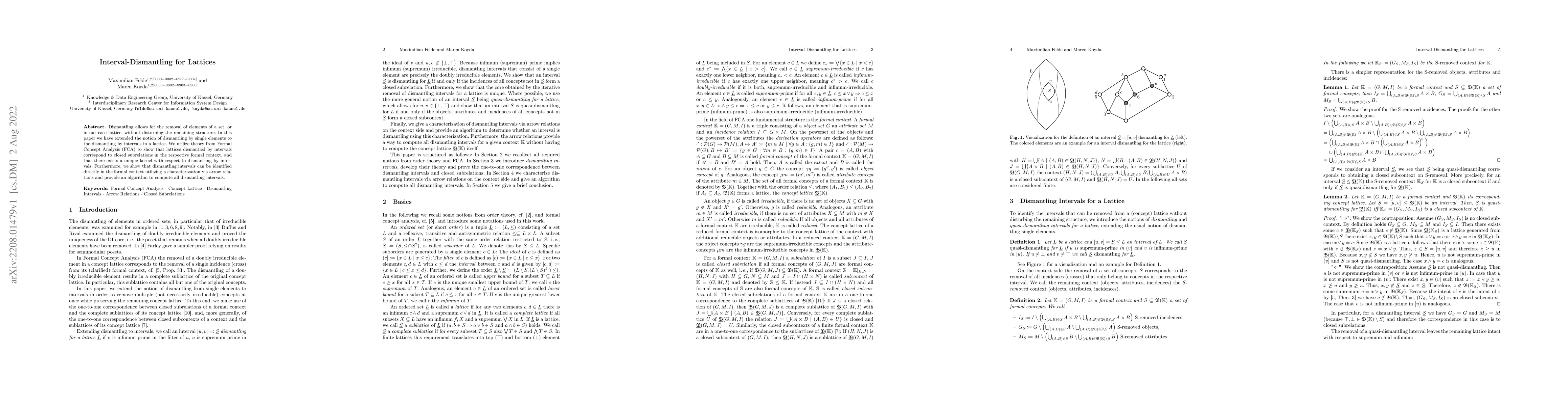 Thumbnail for Interval-Dismantling for Lattices