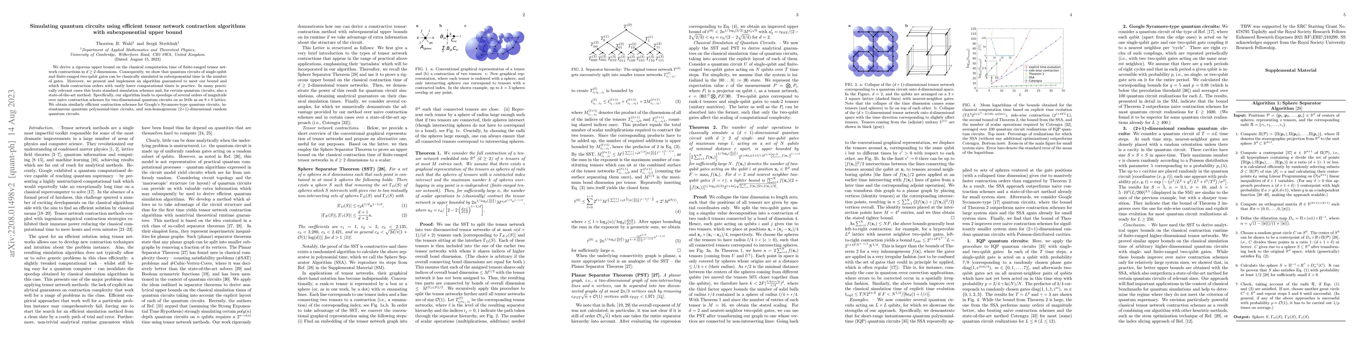 Thumbnail for Simulating quantum circuits using efficient tensor network contraction
  algorithms with subexponential upper bound