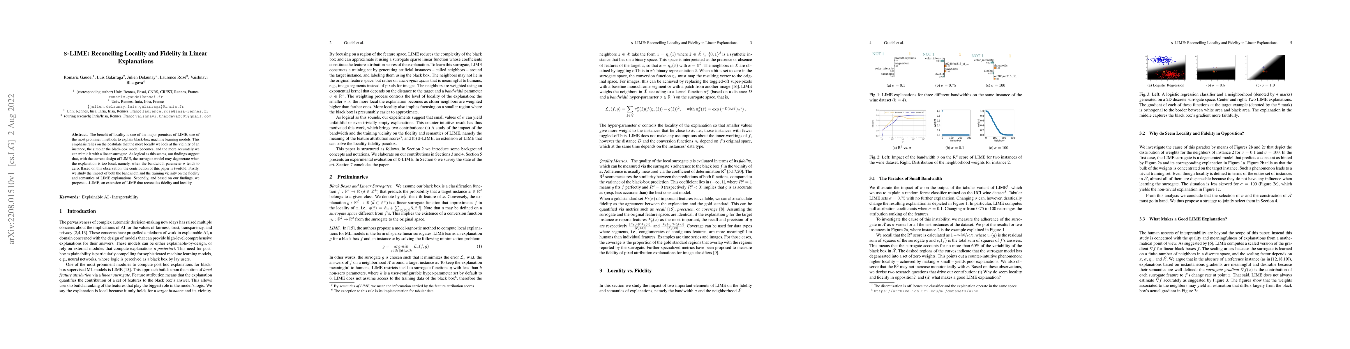 Thumbnail for s-LIME: Reconciling Locality and Fidelity in Linear Explanations