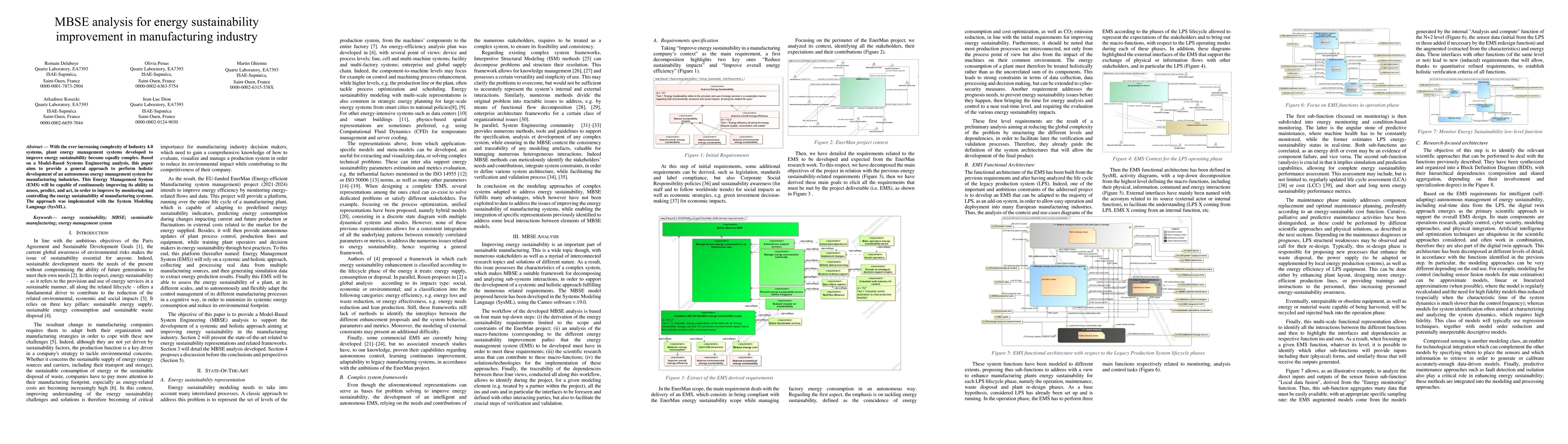 Thumbnail for MBSE analysis for energy sustainability improvement in manufacturing
  industry