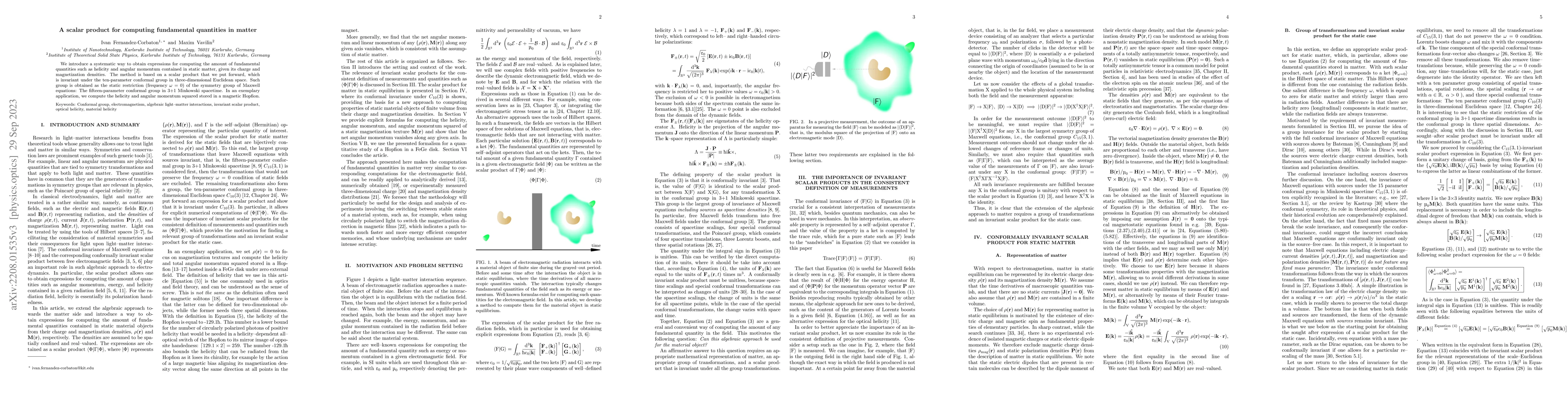 Thumbnail for A scalar product for computing fundamental quantities in matter