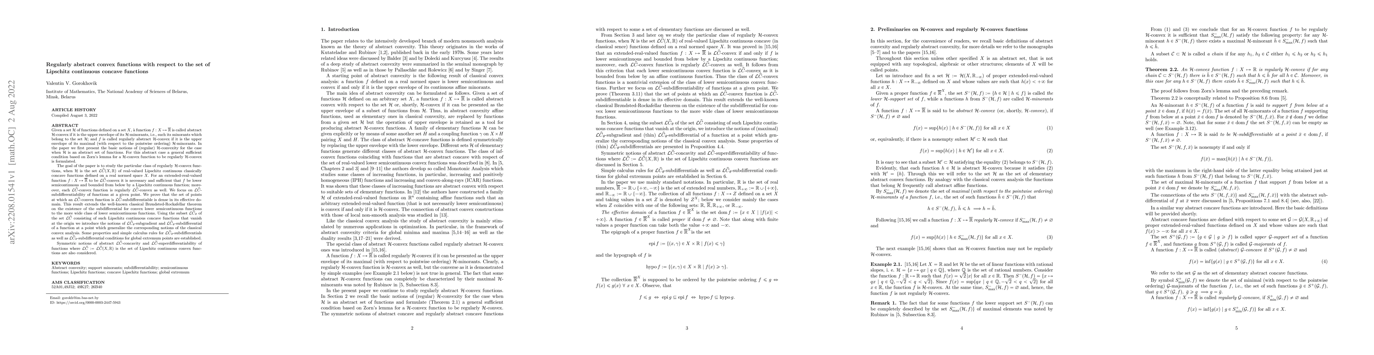 Thumbnail for Regularly abstract convex functions with respect to the set of Lipschitz
  continuous concave functions
