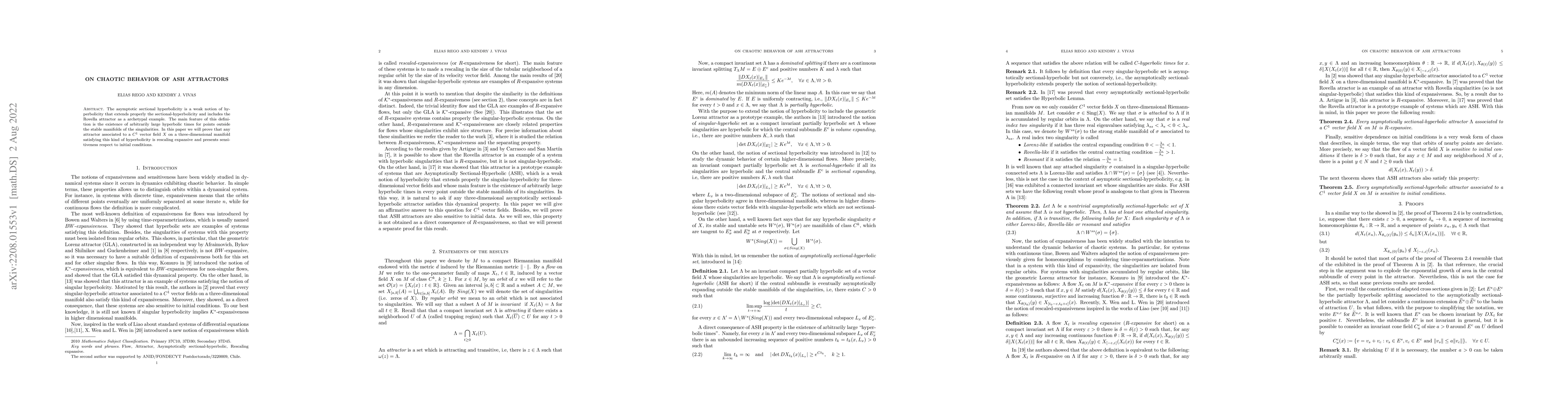 Thumbnail for On Chaotic Behavior of ASH Attractors