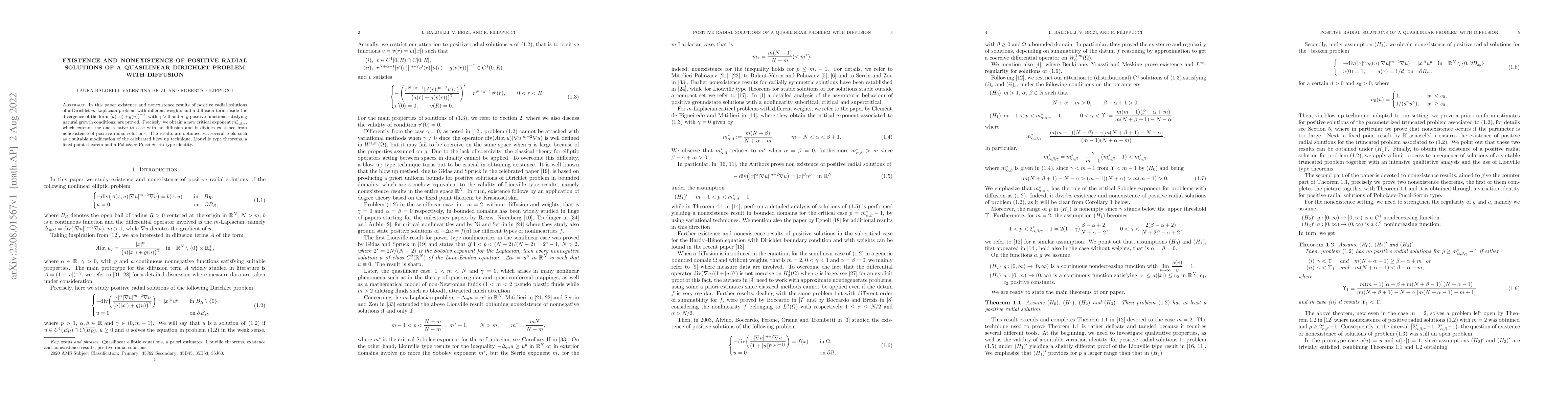 Thumbnail for Existence and nonexistence of positive radial solutions of a quasilinear
  Dirichlet problem with diffusion