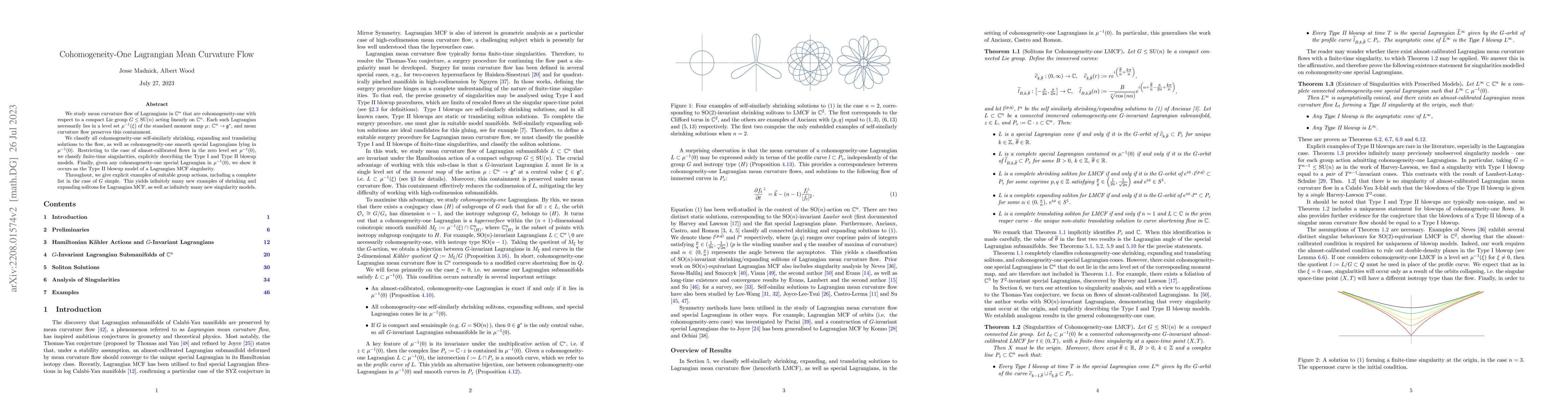 Thumbnail for Cohomogeneity-One Lagrangian Mean Curvature Flow