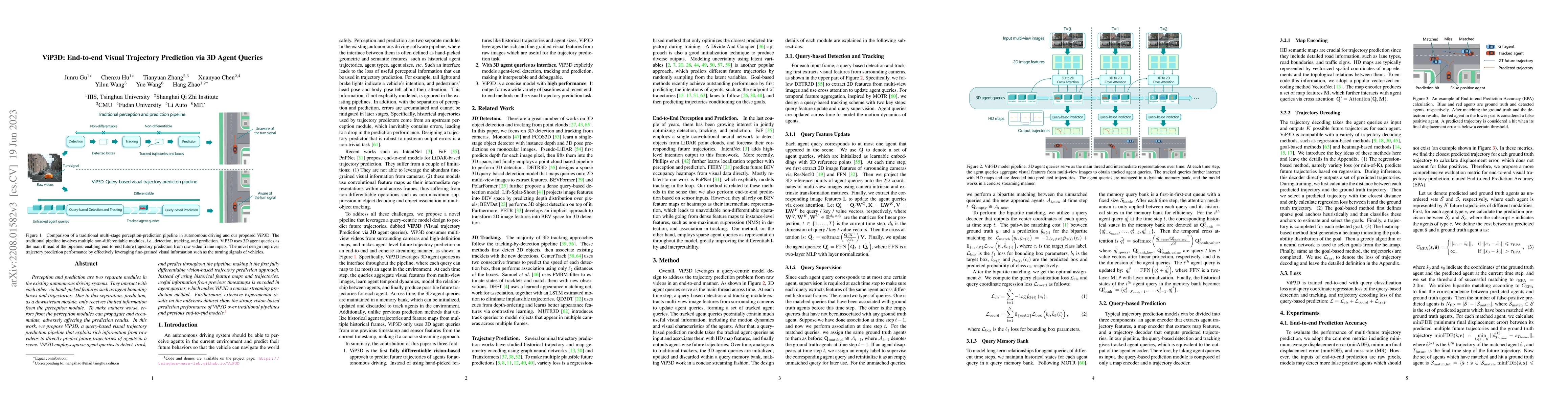 Thumbnail for ViP3D: End-to-end Visual Trajectory Prediction via 3D Agent Queries