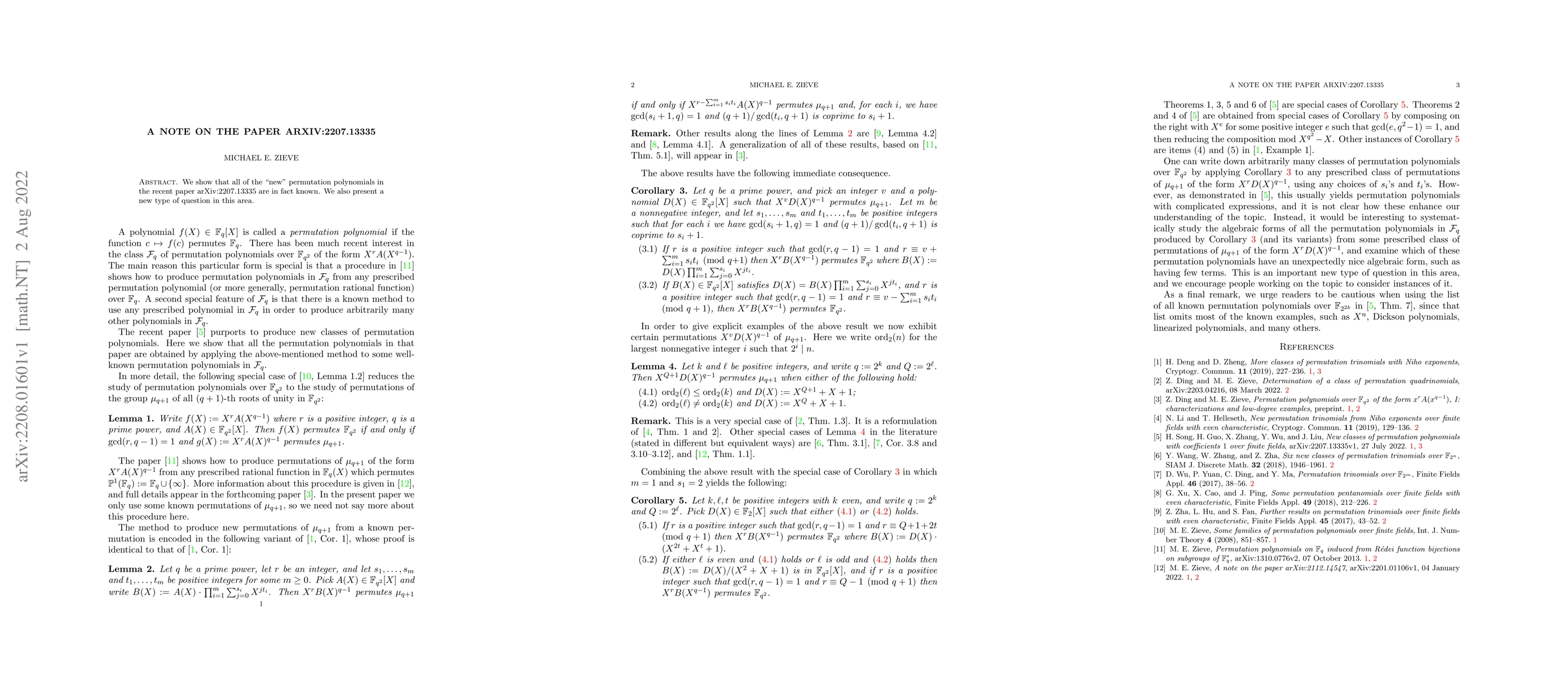 Thumbnail for A note on the paper arXiv:2207.13335