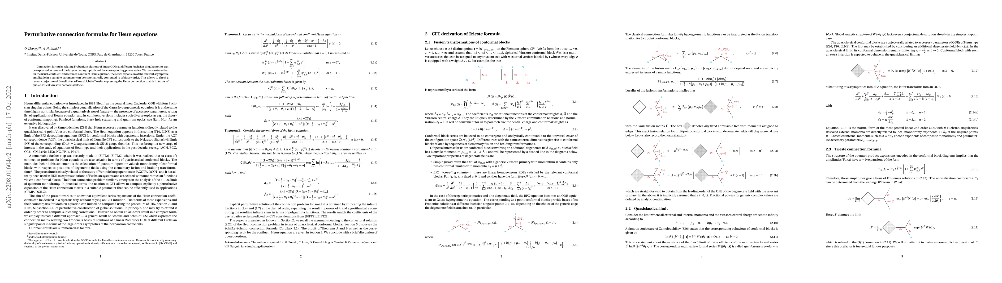 Thumbnail for Perturbative connection formulas for Heun equations