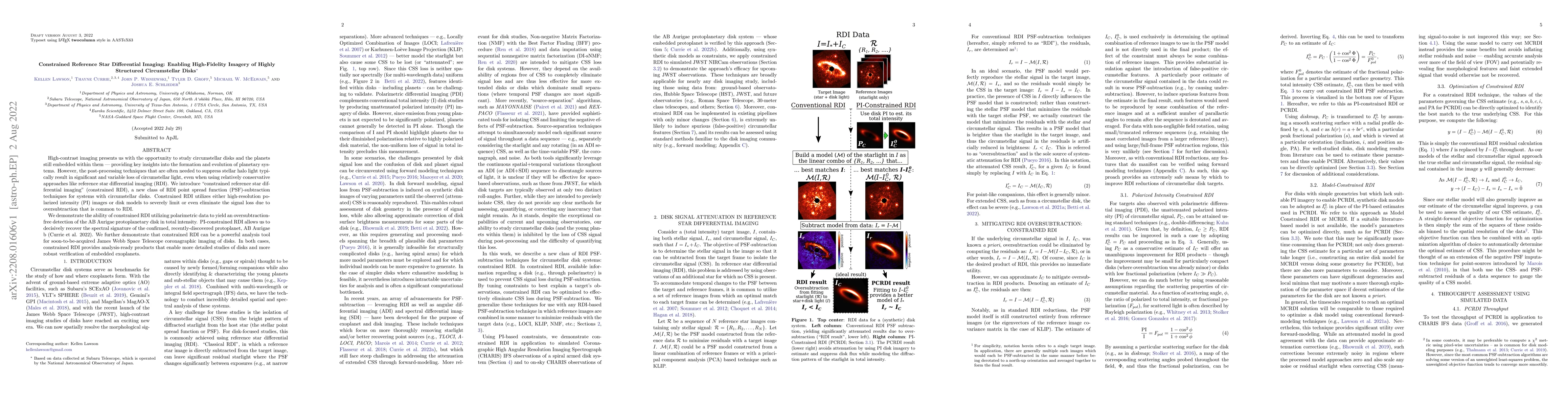 Thumbnail for Constrained Reference Star Differential Imaging: Enabling High-Fidelity
  Imagery of Highly Structured Circumstellar Disks
