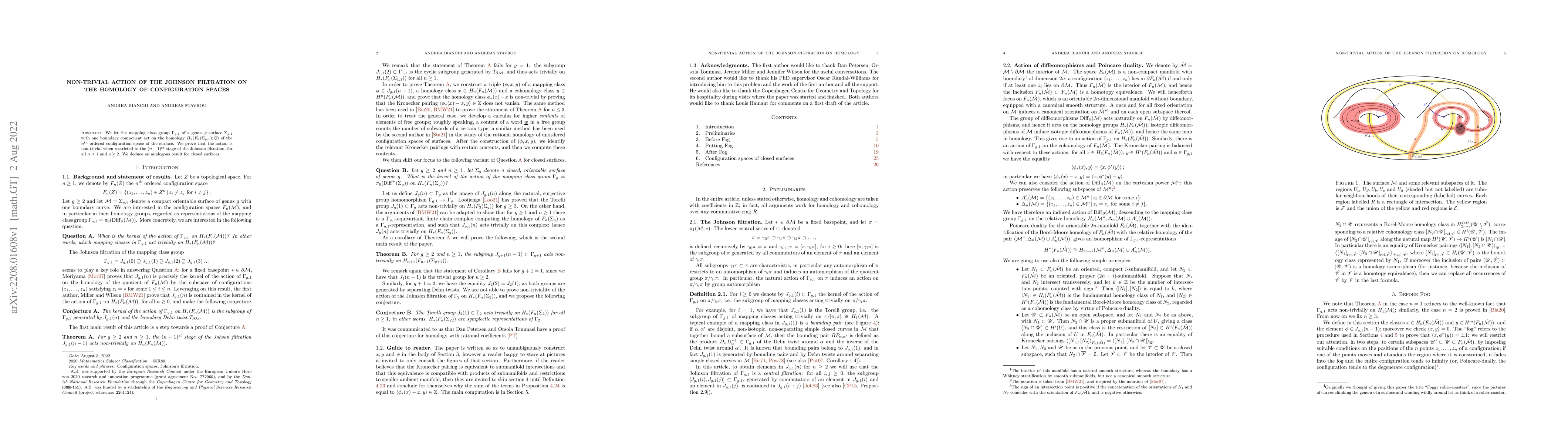 Thumbnail for Non-trivial action of the Johnson filtration on the homology of
  configuration spaces