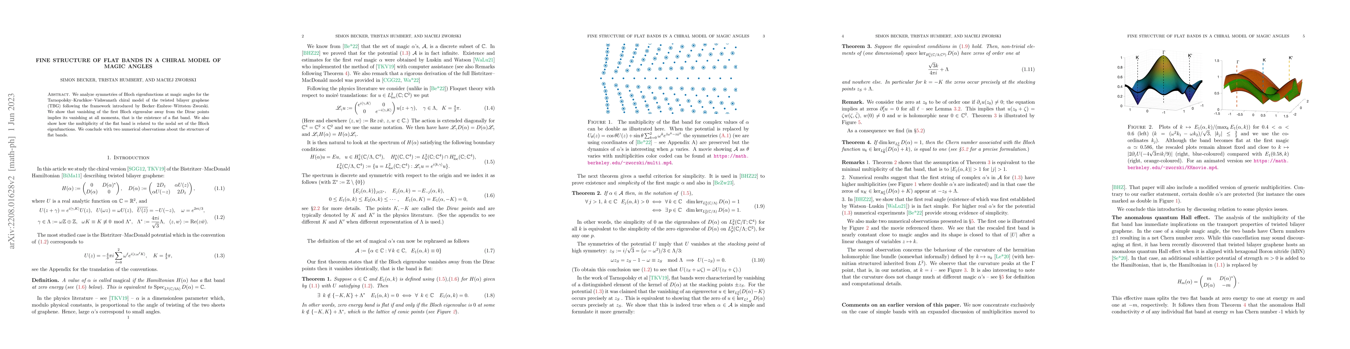Thumbnail for Fine structure of flat bands in a chiral model of magic angles