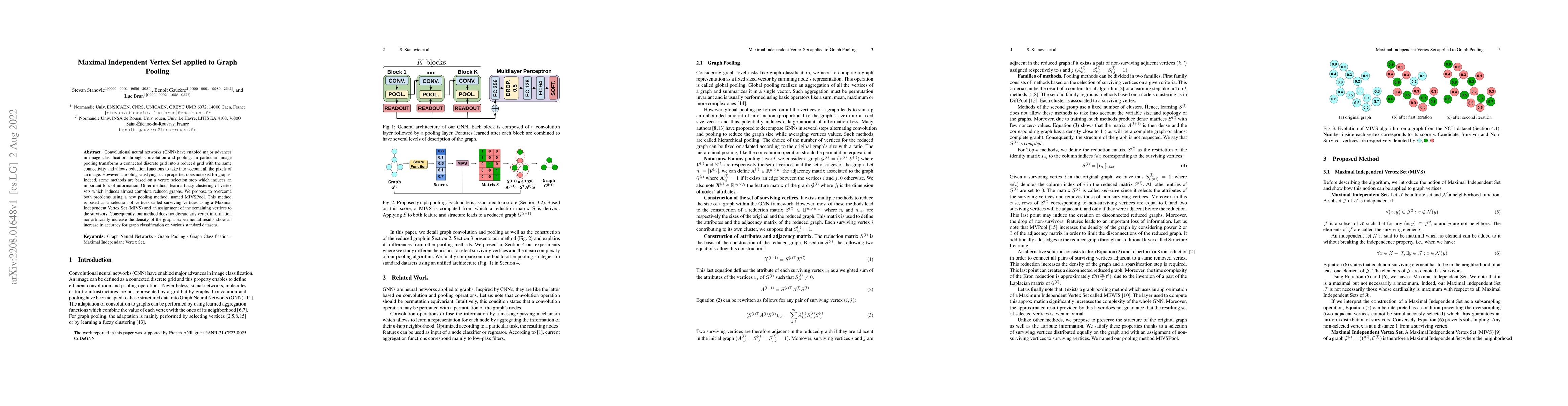 Thumbnail for Maximal Independent Vertex Set applied to Graph Pooling
