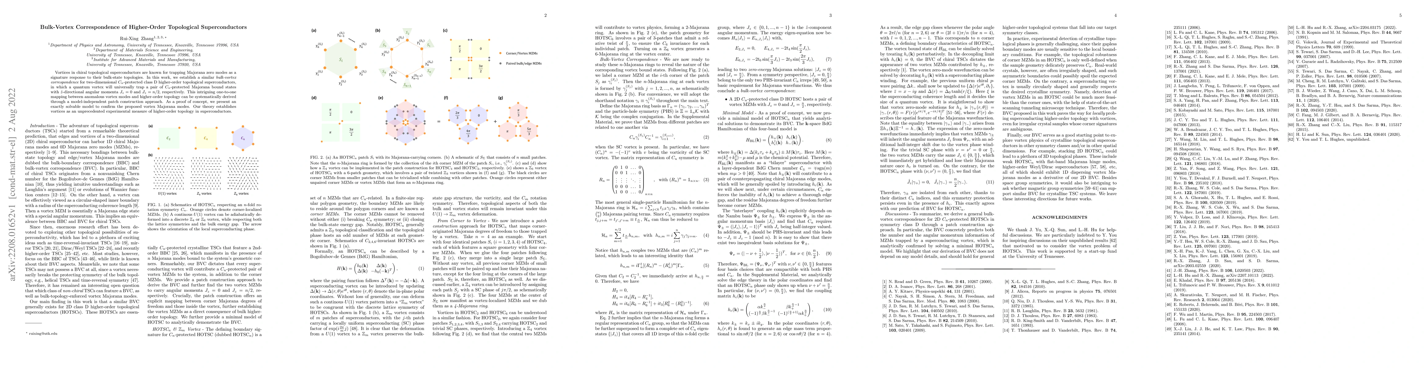 Thumbnail for Bulk-Vortex Correspondence of Higher-Order Topological Superconductors
