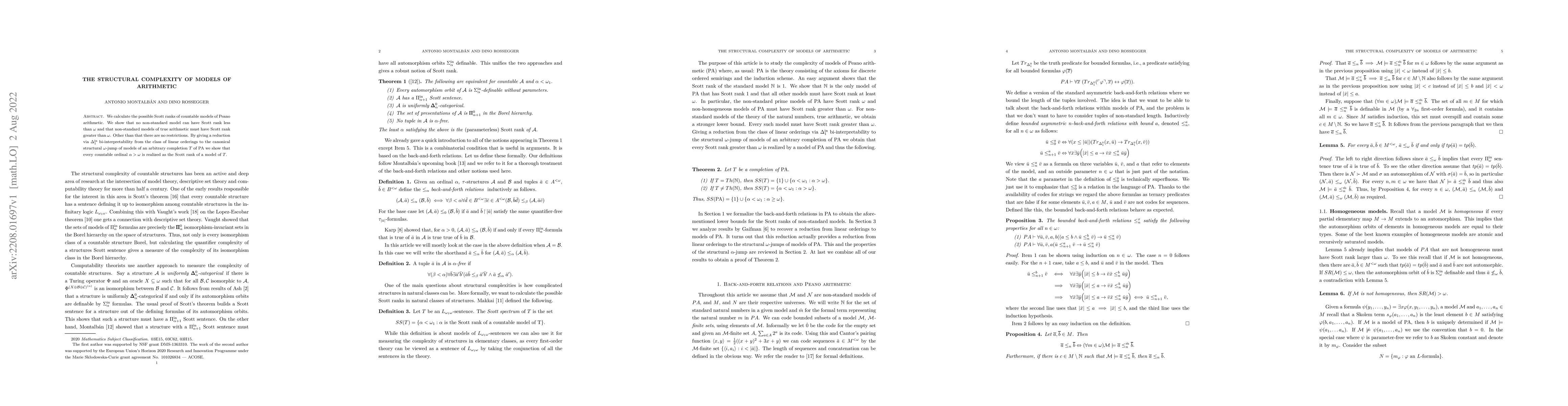 Thumbnail for The structural complexity of models of arithmetic