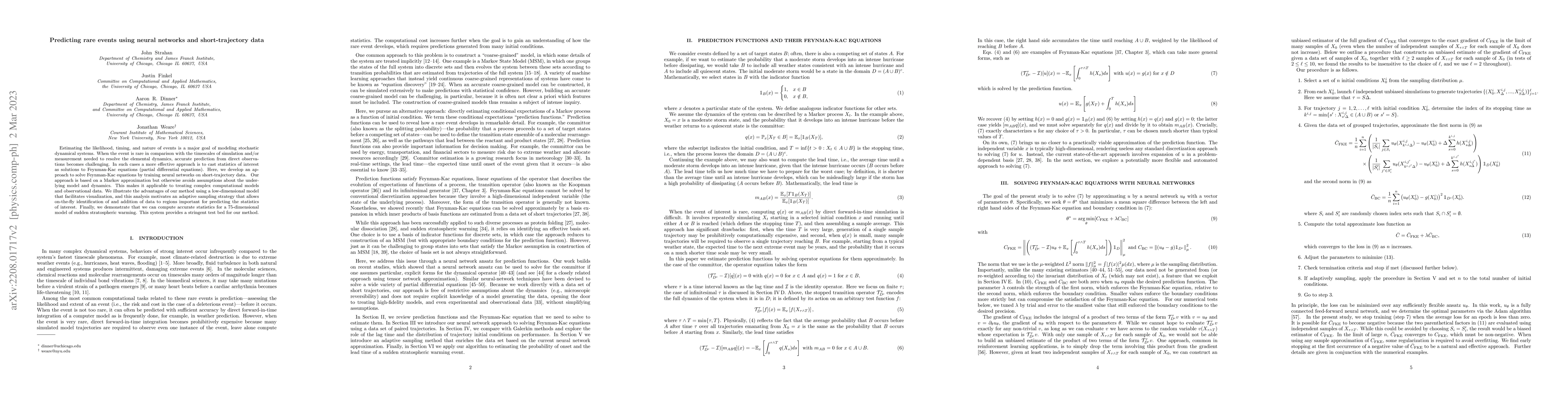 Thumbnail for Predicting rare events using neural networks and short-trajectory data