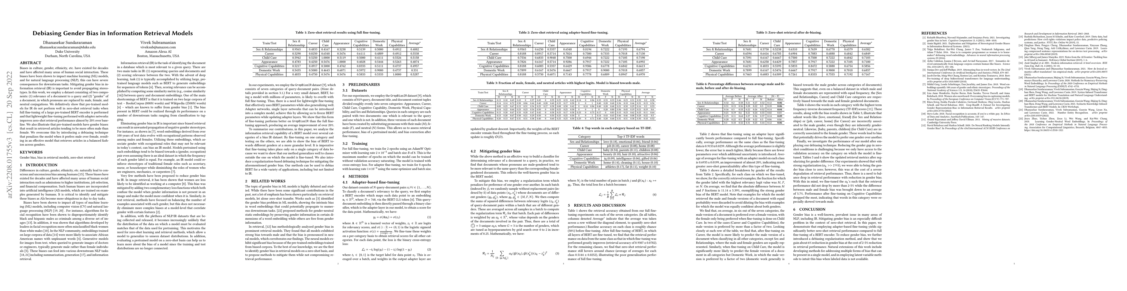 Thumbnail for Debiasing Gender Bias in Information Retrieval Models
