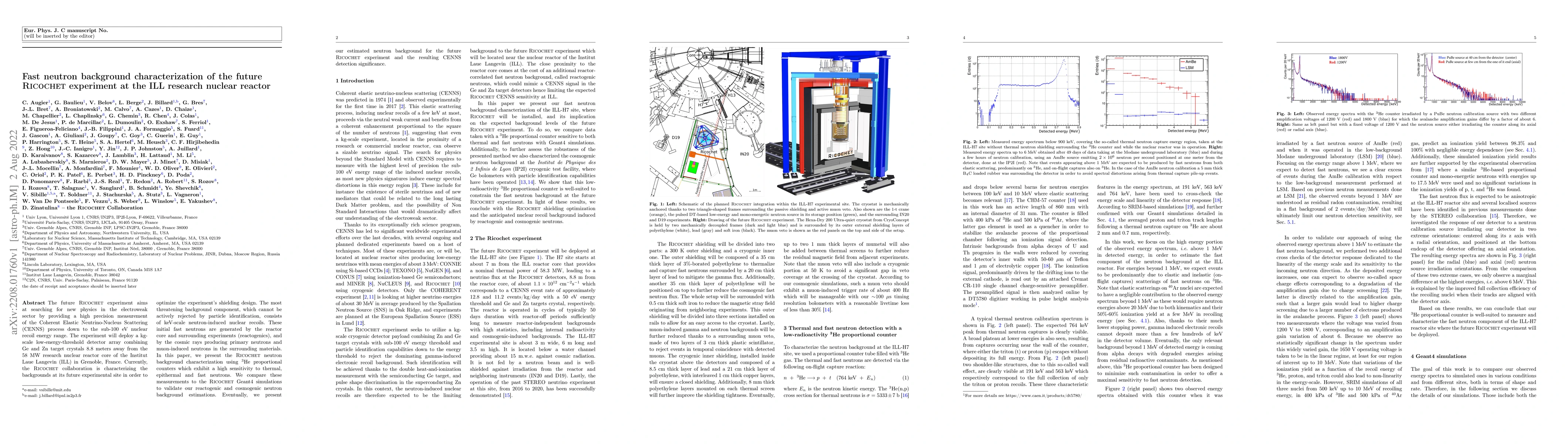 Thumbnail for Fast neutron background characterization of the future Ricochet
  experiment at the ILL research nuclear reactor
