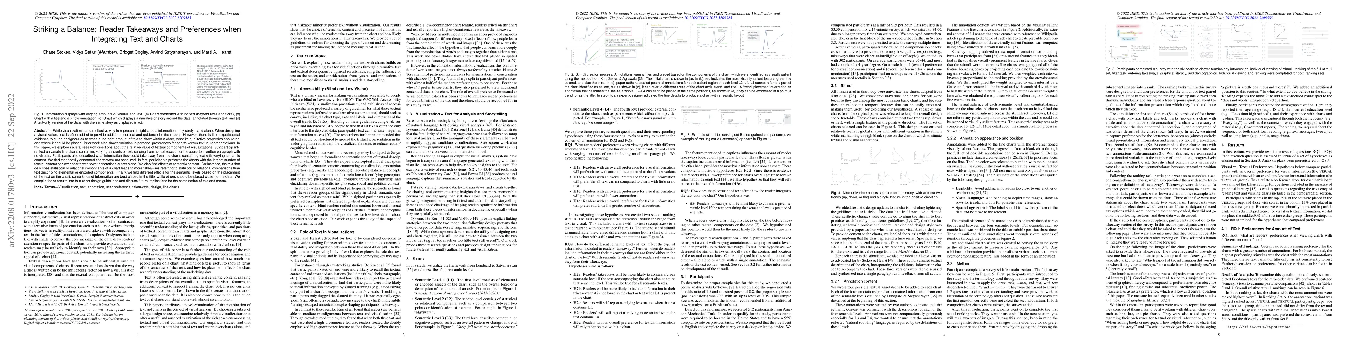 Thumbnail for Striking a Balance: Reader Takeaways and Preferences when Integrating
  Text and Charts