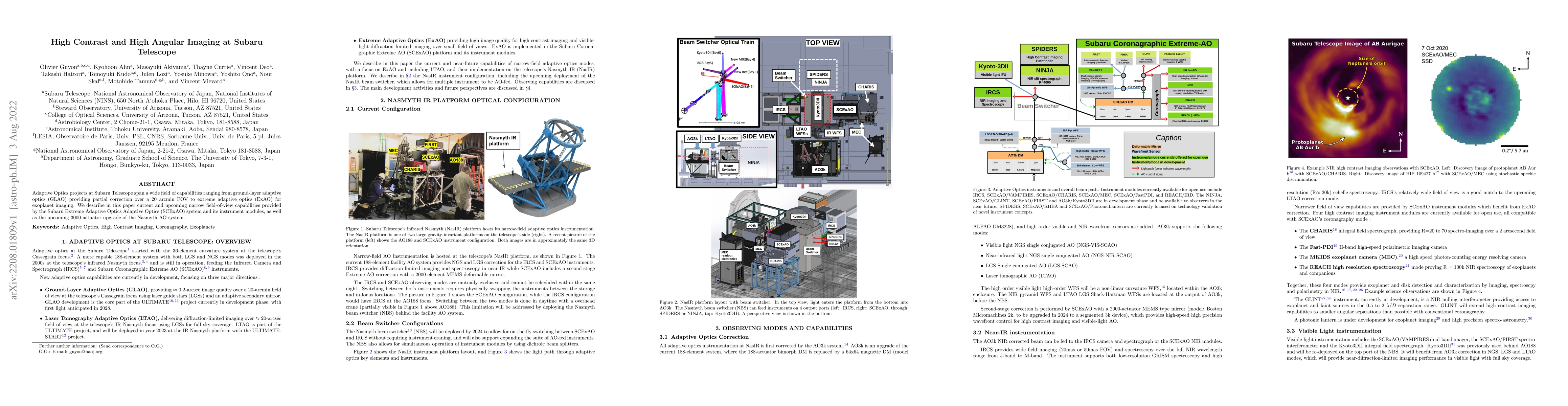 Thumbnail for High Contrast and High Angular Imaging at Subaru Telescope