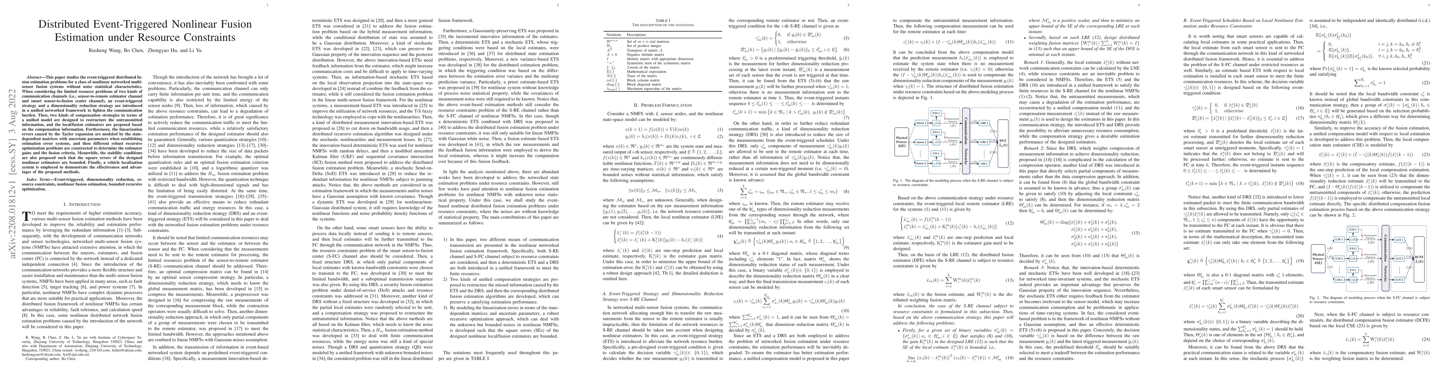 Thumbnail for Distributed Event-Triggered Nonlinear Fusion Estimation under Resource
  Constraints