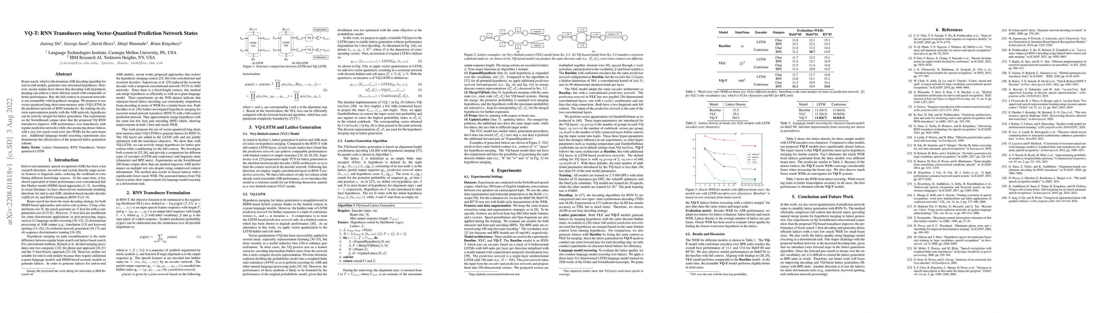 Thumbnail for VQ-T: RNN Transducers using Vector-Quantized Prediction Network States