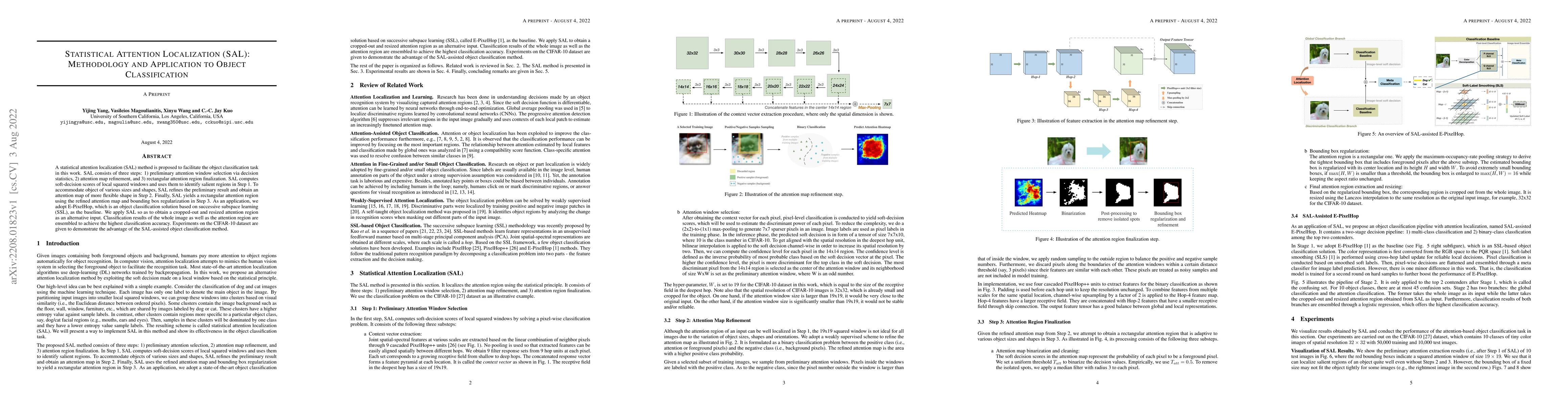 Thumbnail for Statistical Attention Localization (SAL): Methodology and Application to
  Object Classification
