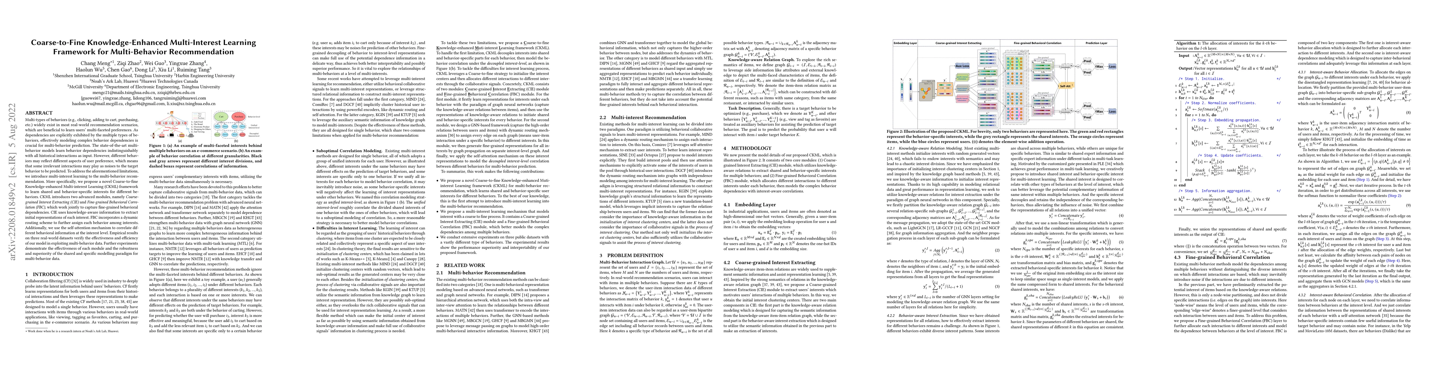 Thumbnail for Coarse-to-Fine Knowledge-Enhanced Multi-Interest Learning Framework for
  Multi-Behavior Recommendation