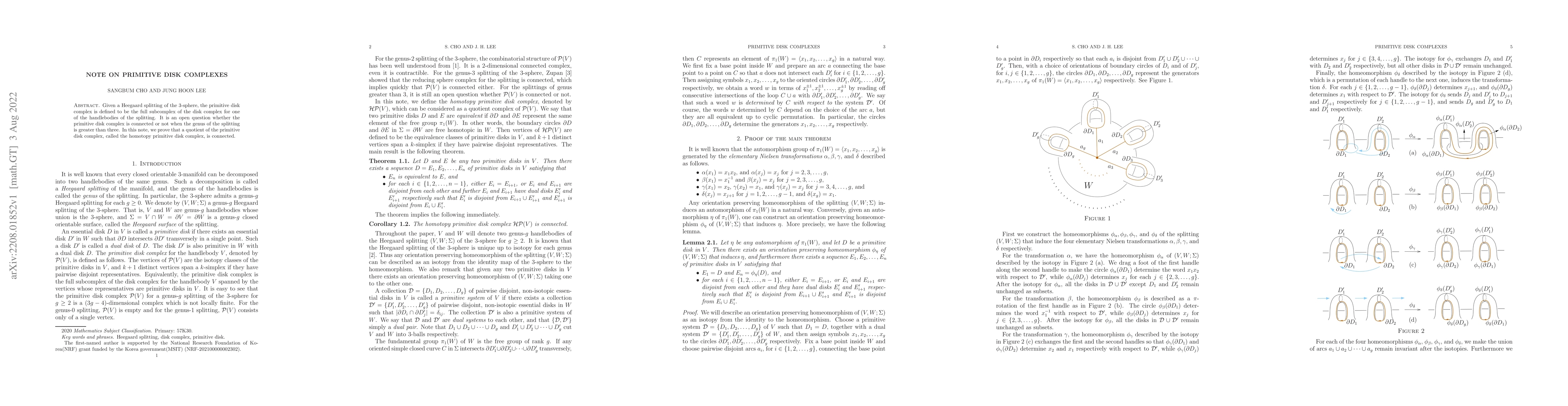 Thumbnail for Note on primitive disk complexes