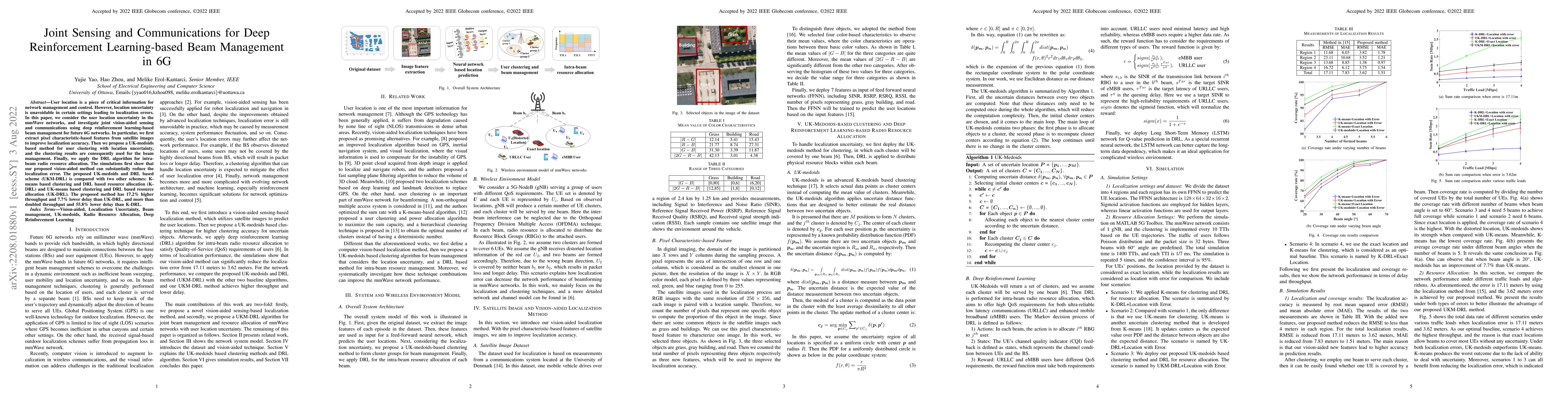 Thumbnail for Joint Sensing and Communications for Deep Reinforcement Learning-based
  Beam Management in 6G