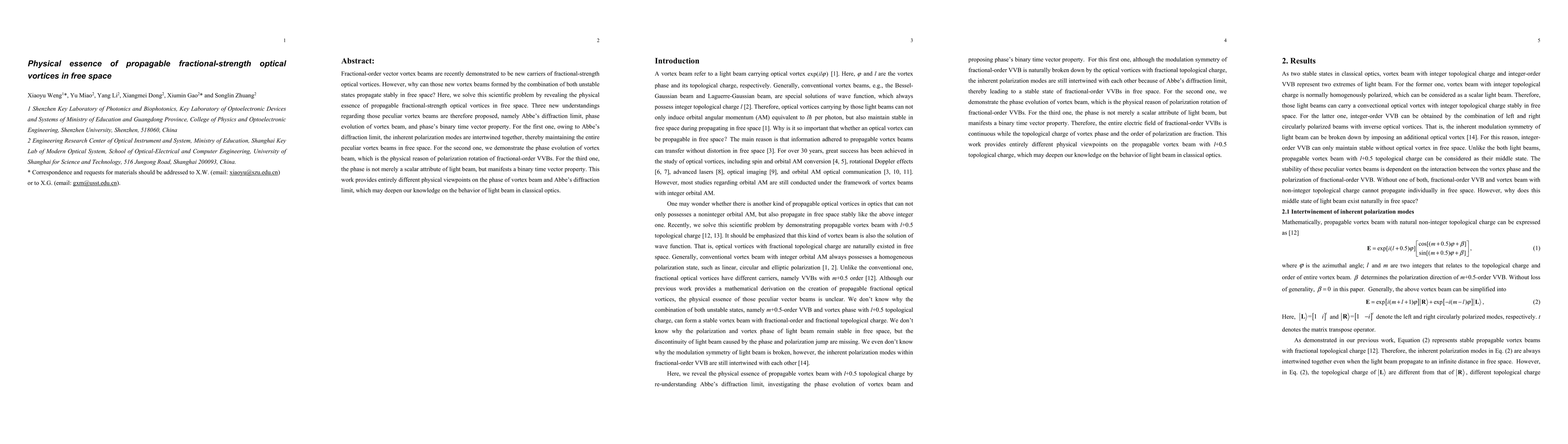 Thumbnail for Physical essence of propagable fractional-strength optical vortices in
  free space