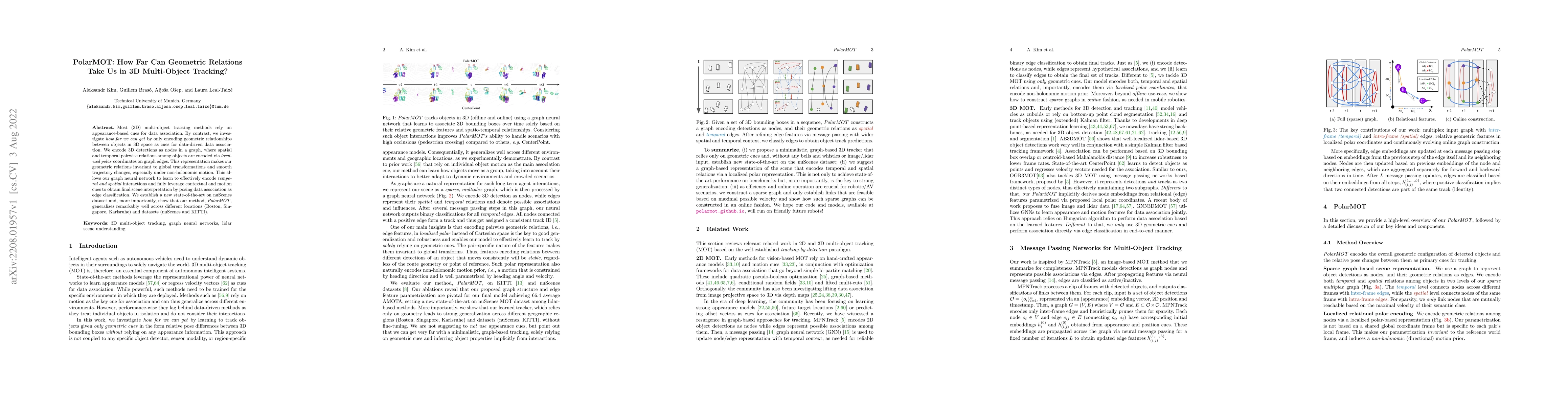 Thumbnail for PolarMOT: How Far Can Geometric Relations Take Us in 3D Multi-Object
  Tracking?