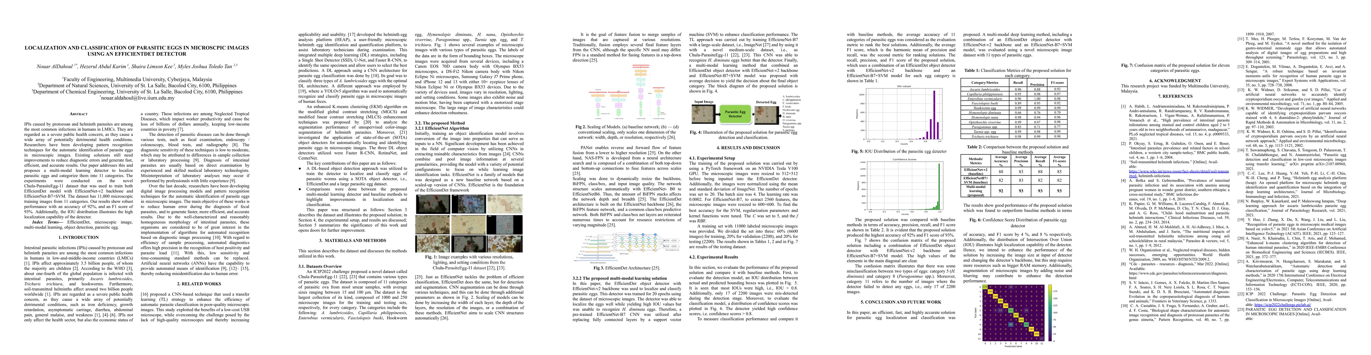 Thumbnail for Localization and Classification of Parasitic Eggs in Microscopic Images
  Using an EfficientDet Detector