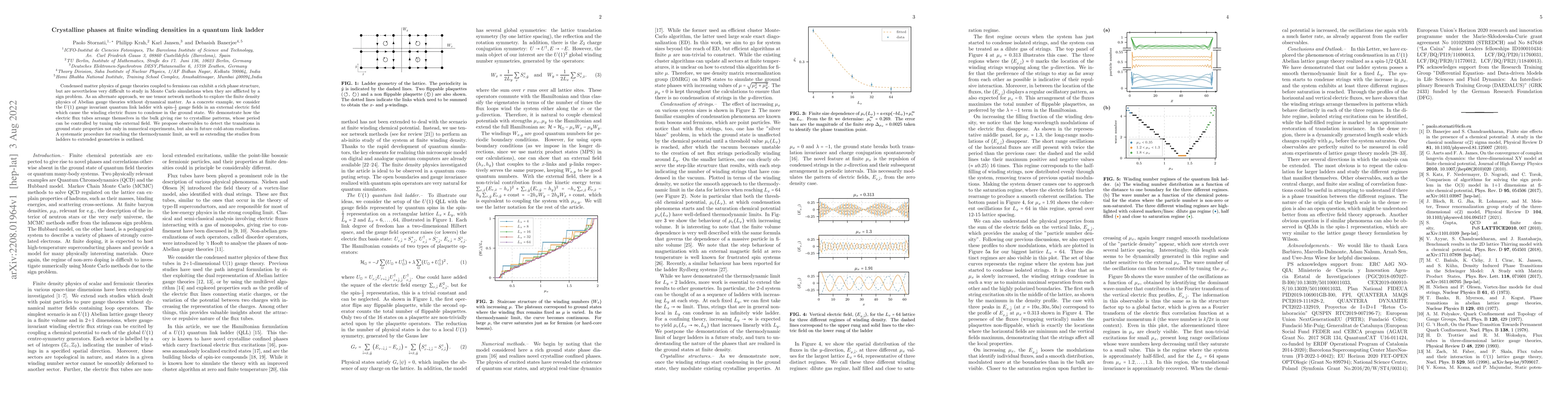 Thumbnail for Crystalline phases at finite winding densities in a quantum link ladder