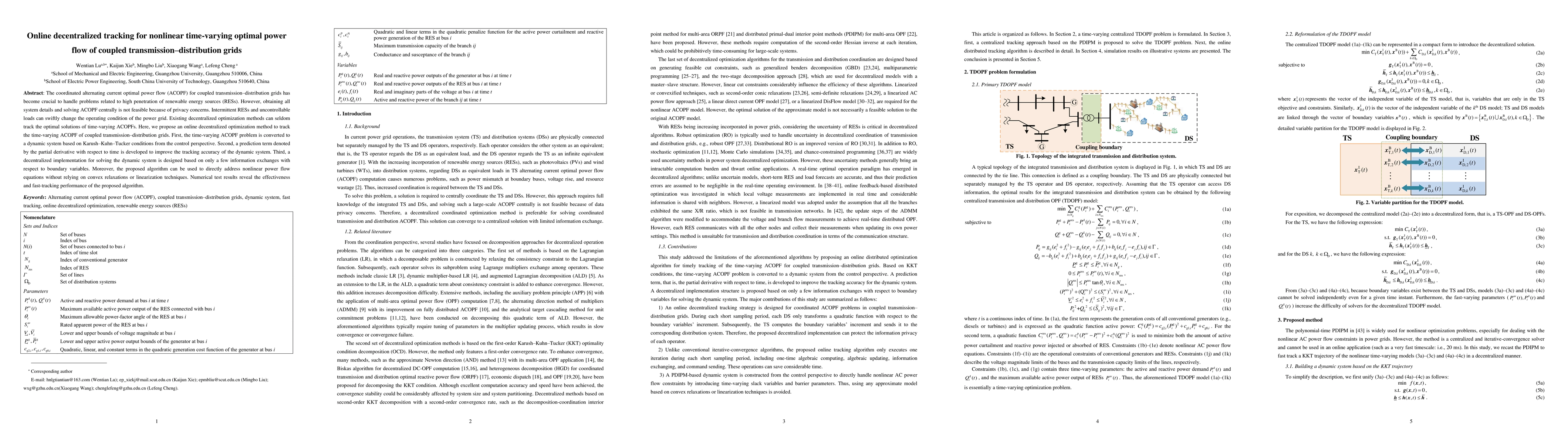 Thumbnail for Online decentralized tracking for nonlinear time-varying optimal power
  flow of coupled transmission-distribution grids