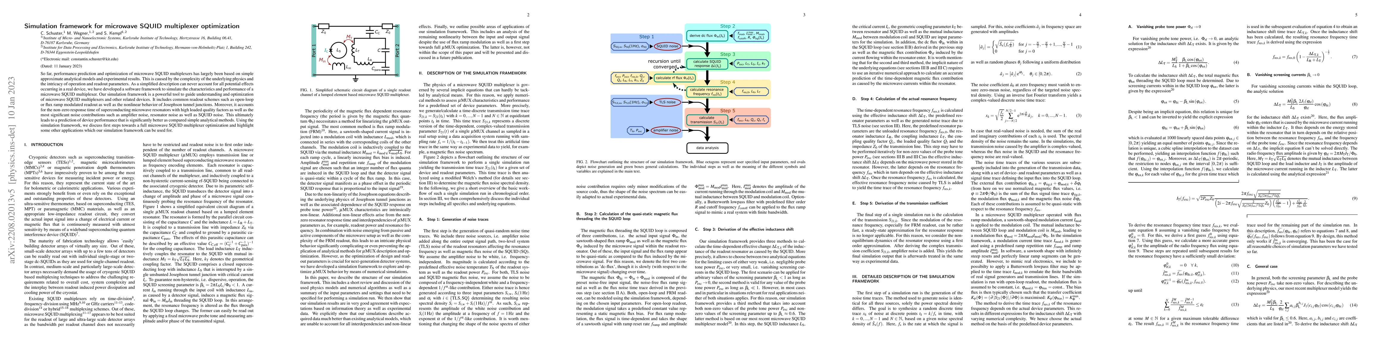Thumbnail for Simulation framework for microwave SQUID multiplexer optimization