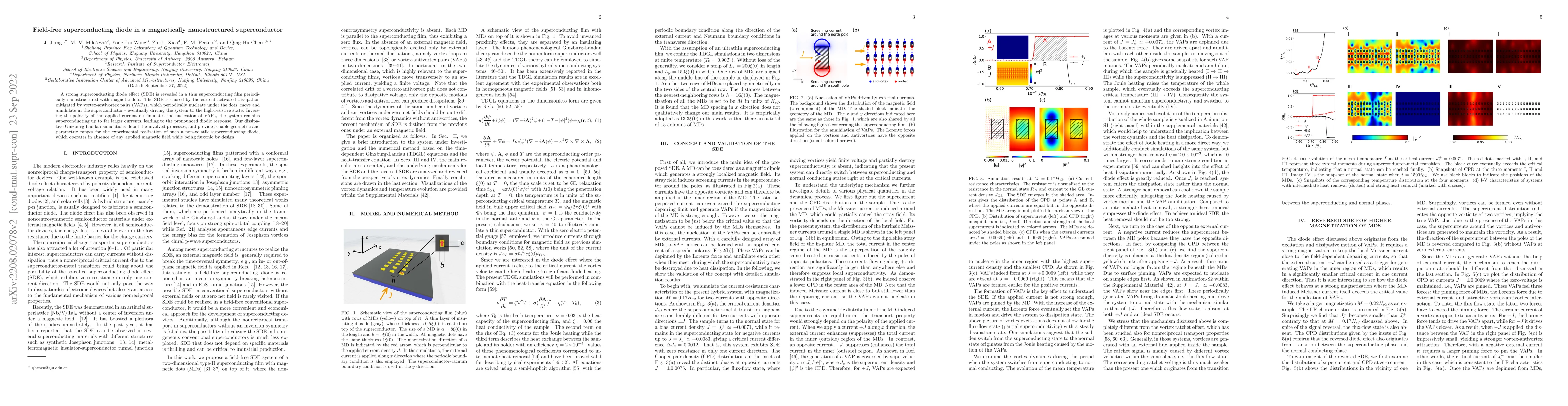 Thumbnail for Field-free superconducting diode in a magnetically nanostructured
  superconductor