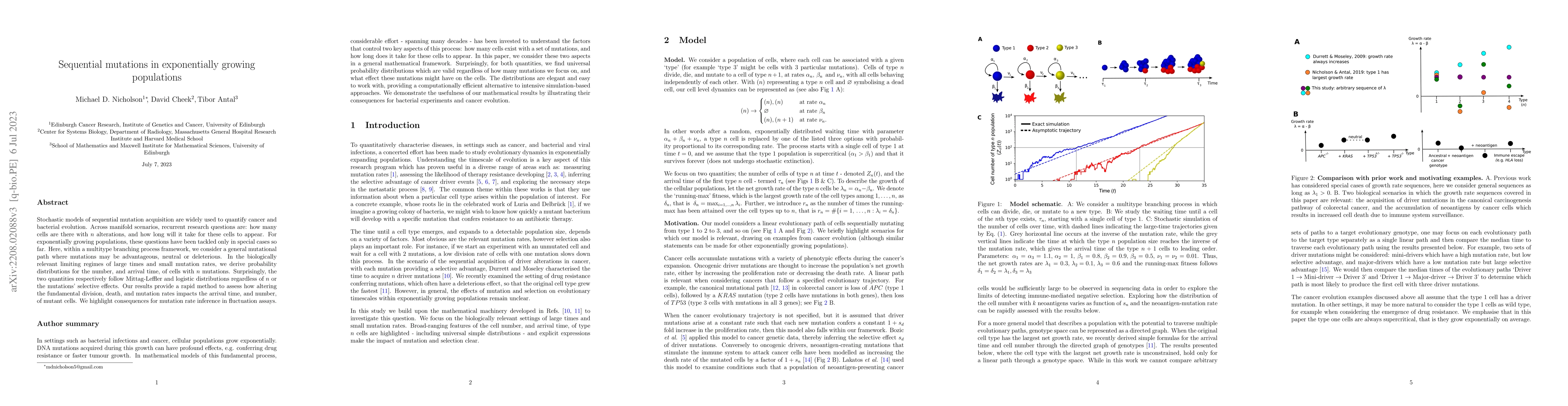 Thumbnail for Sequential mutations in exponentially growing populations