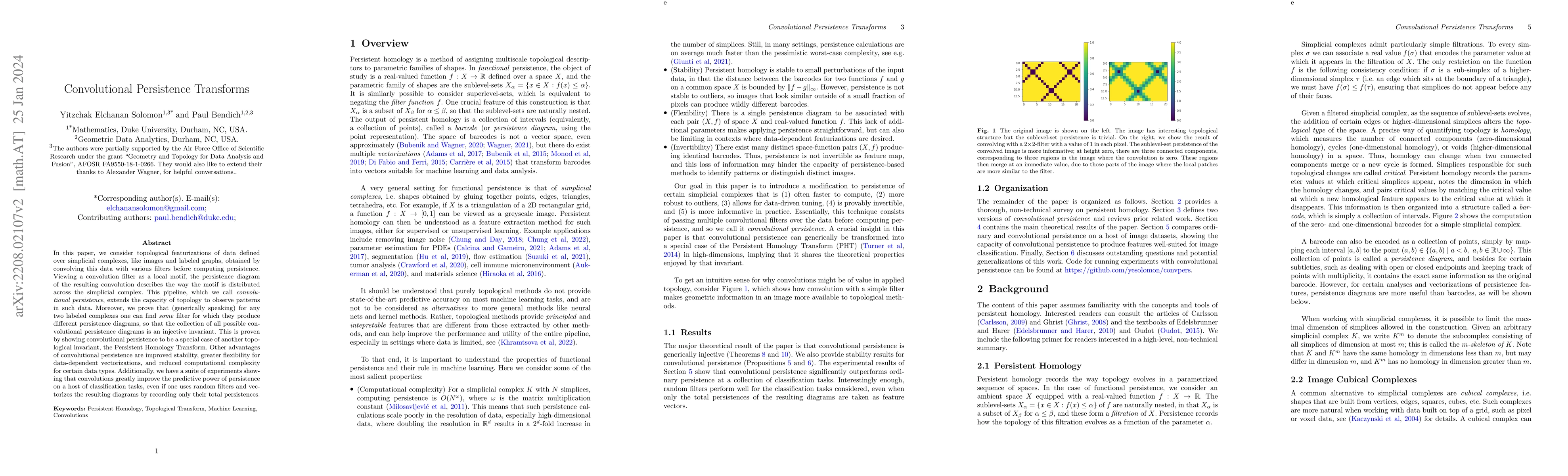 Thumbnail for Convolutional Persistence Transforms