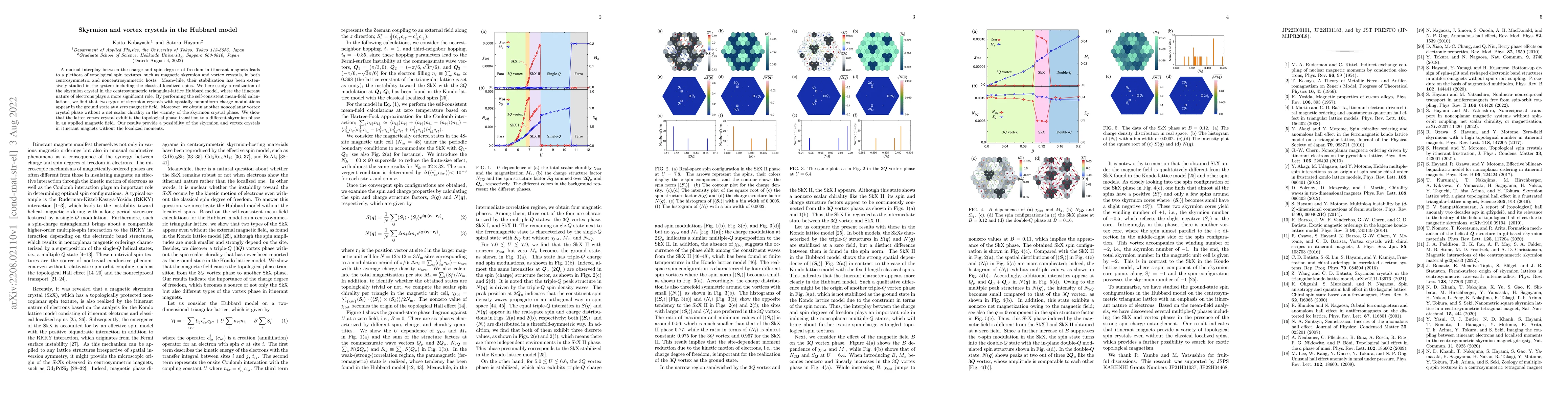 Thumbnail for Skyrmion and vortex crystals in the Hubbard model