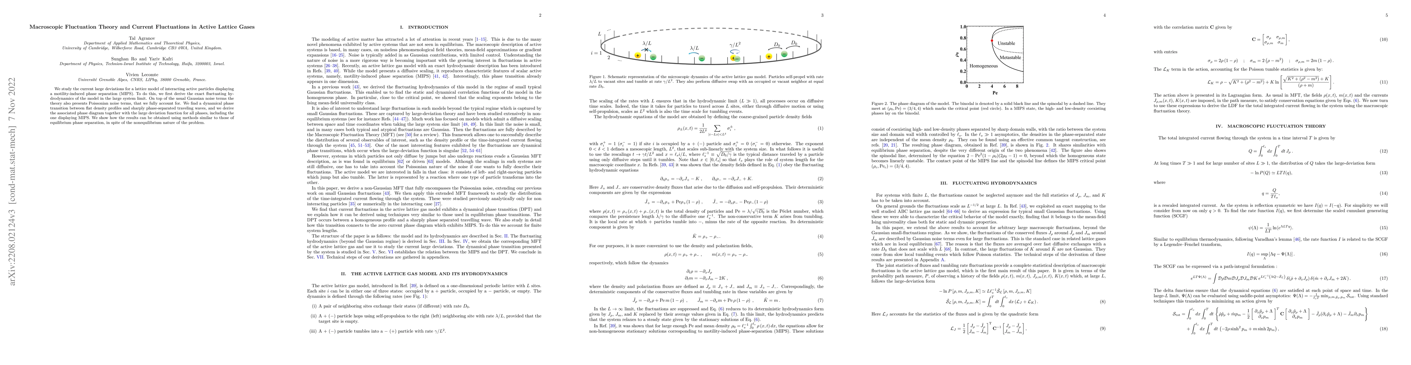 Thumbnail for Macroscopic Fluctuation Theory and Current Fluctuations in Active
  Lattice Gases